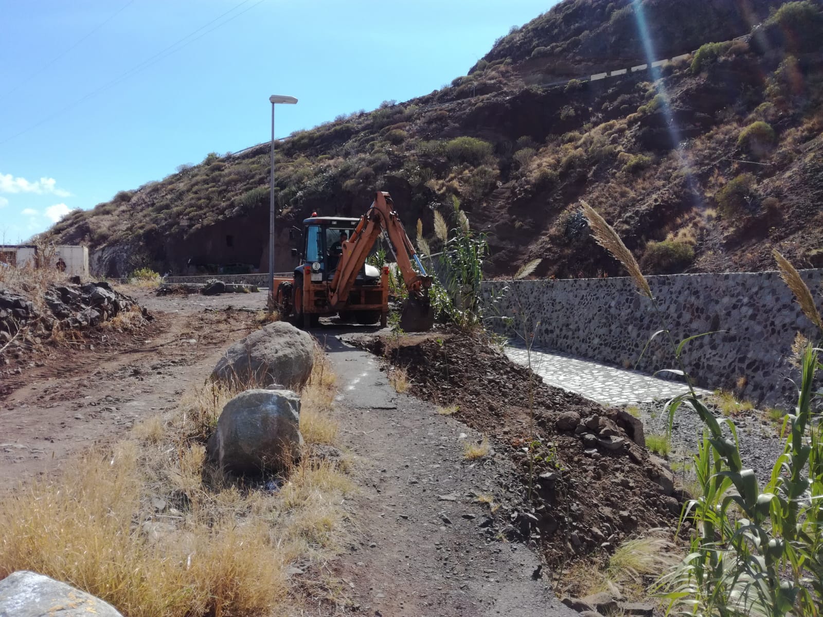 El Cabildo logra que se inicien las obras de encauzamiento del barranco de Las Huertas